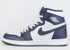 кроссовки Nike Air Jordan 1 White / D.Blue with Fur
