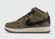 кроссовки Nike Air Force 1 Mid Olive / Brown with Fur