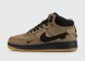 кроссовки Nike Air Force 1 Mid Brown / Black with Fur