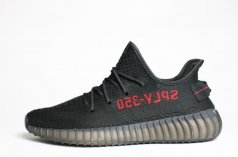 кроссовки мужские Adidas Yeezy 350 boost v2 Black / Red