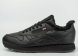 кроссовки Reebok Classic Leather Fur Triple Black 2