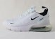 кроссовки женские Nike Air Max 270 White / Black / White