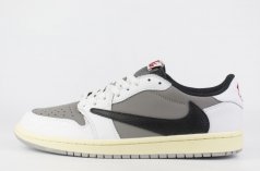 Кроcсовки Nike Air Jordan 1 Low x TS Grey / Black Sw.