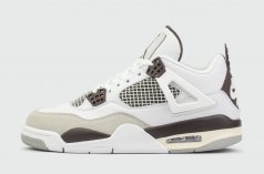 кроссовки Nike Air Jordan 4 Wmns x A MA Maniere Qual. White / Brown