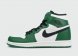 кроссовки Nike Air Jordan 1 Wmns White / Green with Fur
