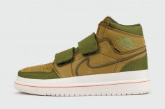 кроссовки Nike Air Jordan 1 High Double Strap Olive / White