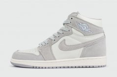 кроссовки Nike Air Jordan 1 White / Grey new