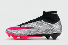 бутсы Nike Air Zoom Mercurial Superfly IX Elite FG Grey Pink