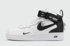 кроссовки Nike Air Force 1 Mid lv8 Utility White / Black with Fur