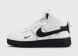 кроссовки Nike Air Force 1 Mid White / Black with Fur