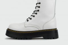 Ботинки Dr. Martens 1460 White Black Leather with Fur