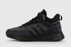 кроссовки Adidas Retropy F2 Mid Black with Fur