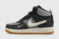 кроссовки Nike Air Force 1 Mid Blue / L.Grey with Fur