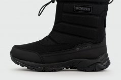 сапоги Columbia All Black White With Fur