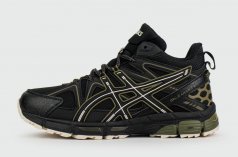 кроссовки Asics Gel-Kahana 8 Mid Black Green with Fur