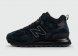 кроссовки New Balance 574 Mid Navy Black with Fur Wmns