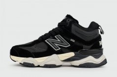 кроссовки New Balance 9060 Mid Black / White with Fur