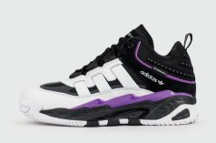 кроссовки Adidas Niteball White Purple with Fur