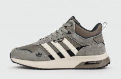 кроссовки Adidas Retropy F2 Mid Grey / White with Fur
