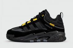 кроссовки Adidas Niteball Black / Yellow with Fur