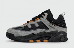 кроссовки Adidas Niteball Grey Black with Fur