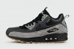 кроссовки Nike Air Max 90 Mid Black Grey with Fur
