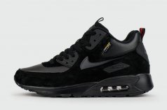 кроссовки Nike Air Max 90 Mid Black with Fur