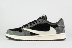 кроссовки Air Jordan 1 Low x Travis Scott Dark Grey Wmns