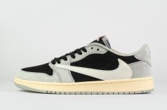 кроссовки Air Jordan 1 Low x Travis Scott Light Grey Wmns