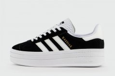 кроссовки Adidas Gazelle Bold Black / White Wmns