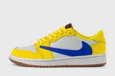 кроссовки Air Jordan 1 Low x Travis Scott Canary Wmns