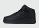 кроссовки Nike Air Force 1 Mid with Fur Triple Black